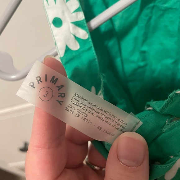 Primary Green Floral Print Dress - Picture 5 of 5